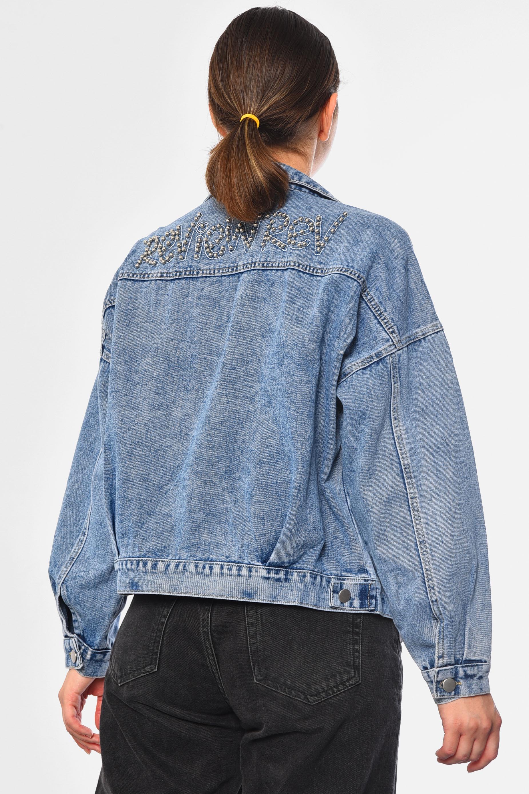 Джинсовка женская 3XL Синий (184216) - фото 3 Джинсовка женская 3XL Синий (184216) - фото 3