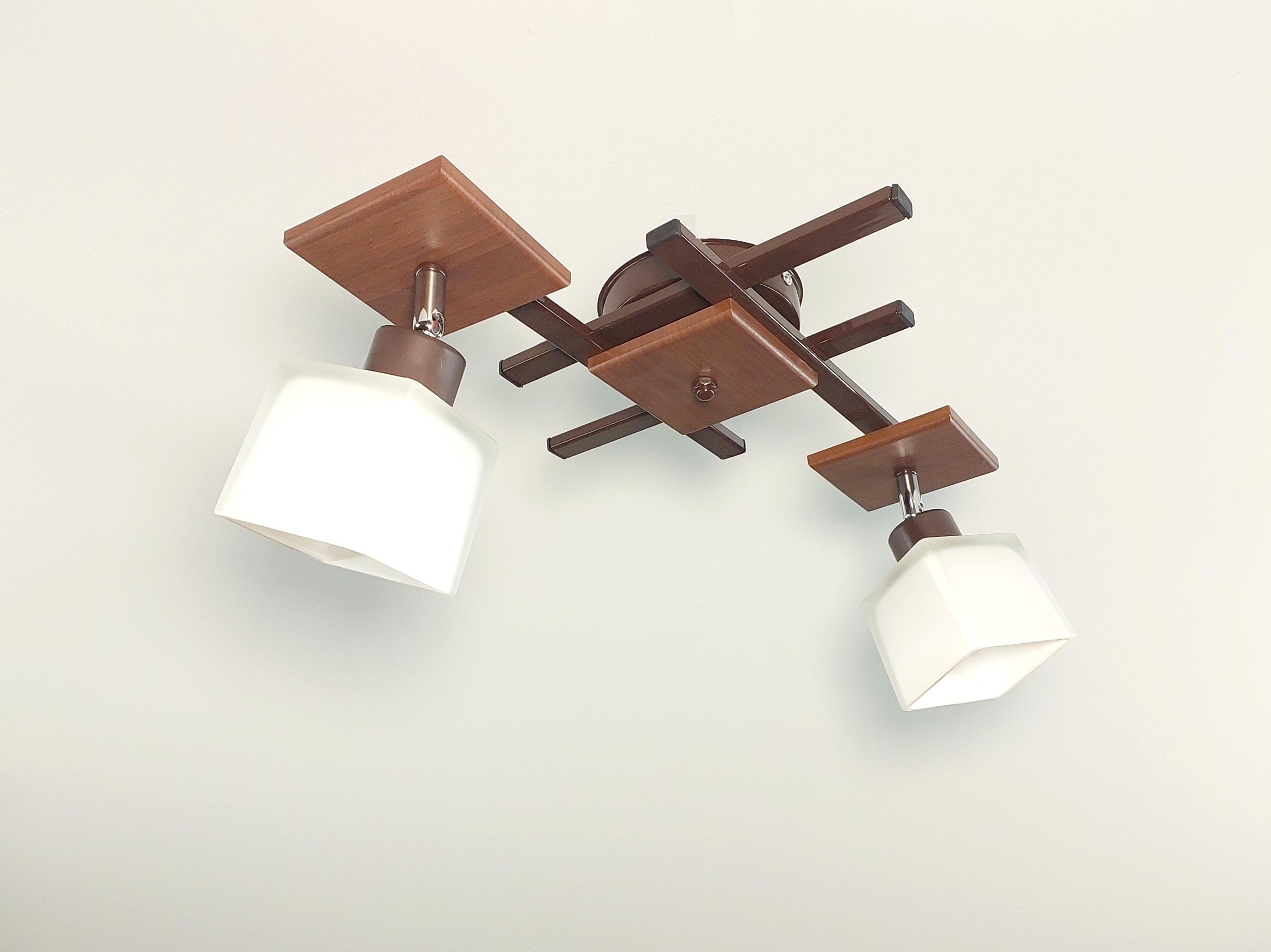 Люстра потолочная Оскар/2 на 2 поворотных плафона Коричневый