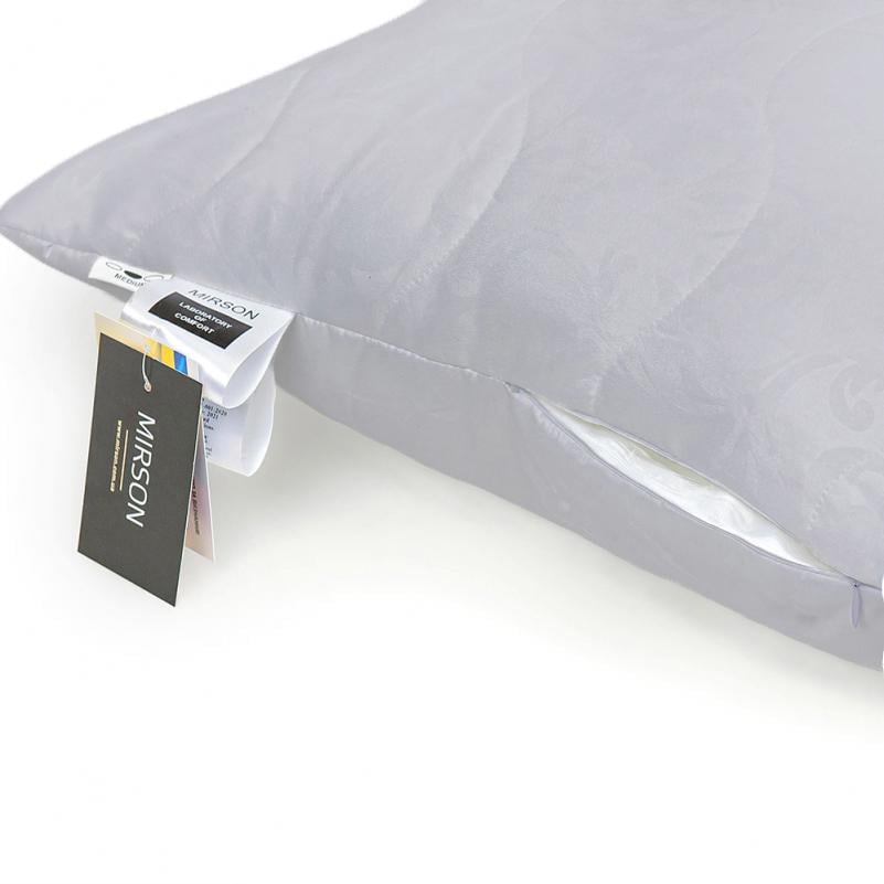 Набор шелковый MirSon №9034 Eco всесезонный Одеяло 155х215 см/подушка средняя 50x70 см Light gray (2200005995808) - фото 4