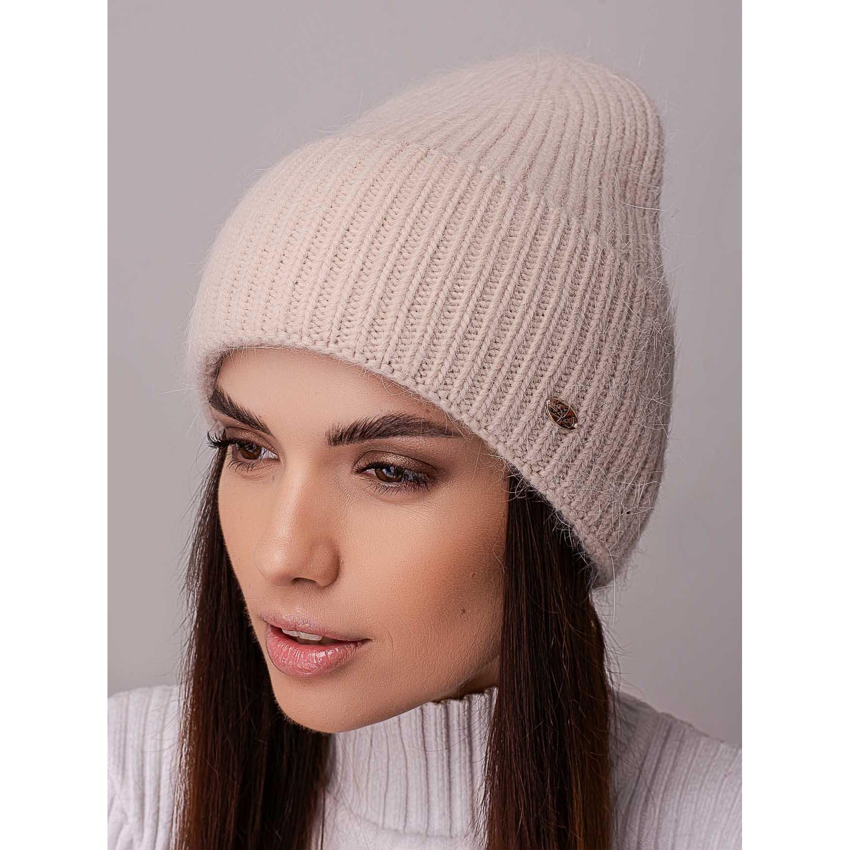 Шапка ангоровая Leks ТРЮФЕЛЬ в рубчик с отворотом утепленная флисом one size Светло-Бежевый (205082) - фото 1 Шапка ангоровая Leks ТРЮФЕЛЬ в рубчик с отворотом утепленная флисом one size Светло-Бежевый (205082) - фото 1