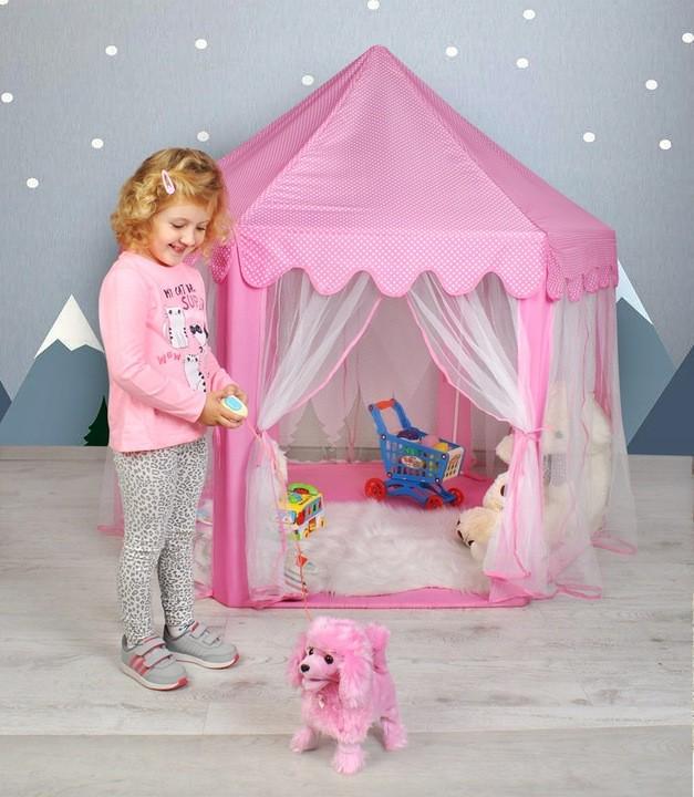 Палатка детская игровая Kruzzel 6104 Розовая (10915294) - фото 3