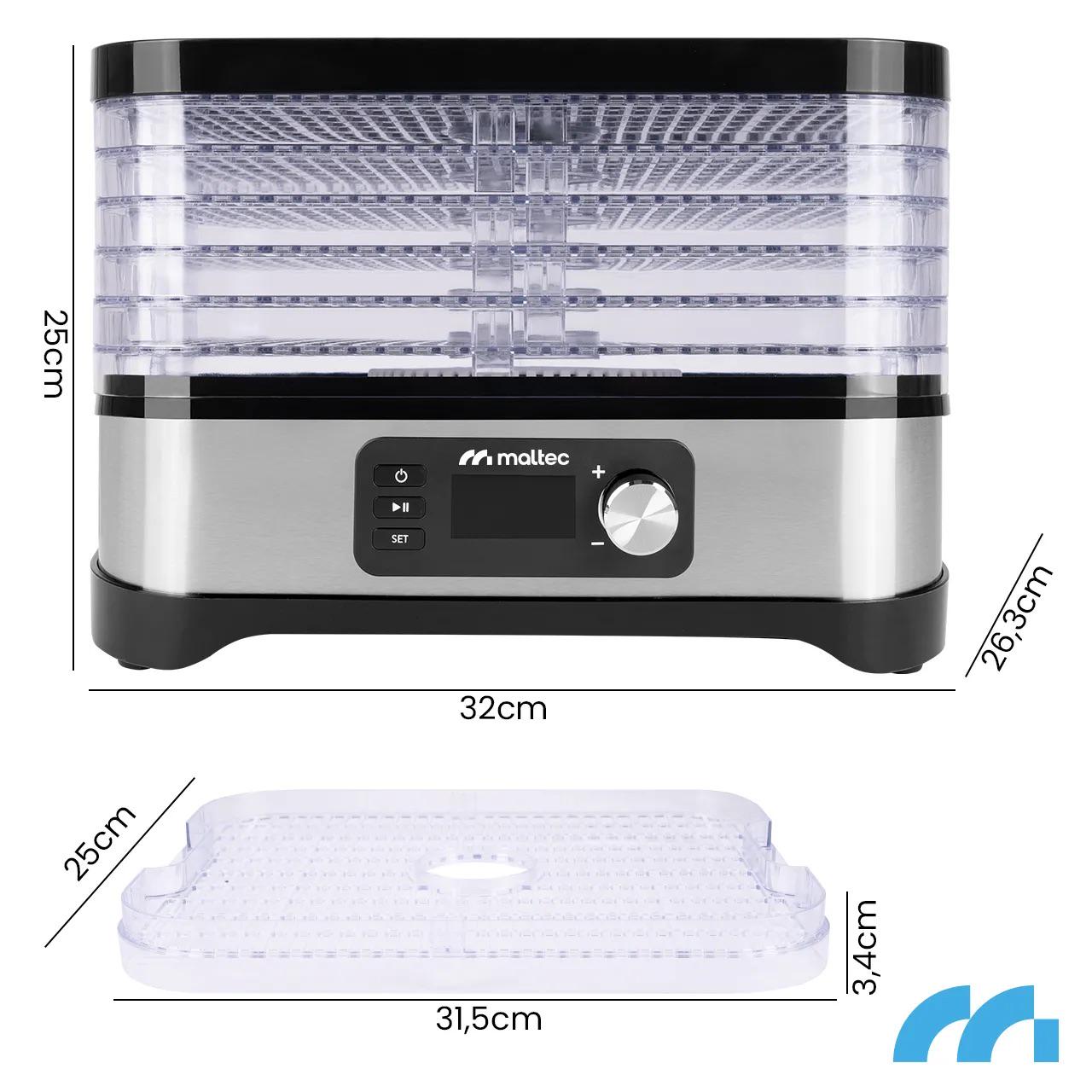 Сушилка электрическая Maltec PerfectDry с регулировкой температуры и таймером 450W 14,4 л (PD450) - фото 8