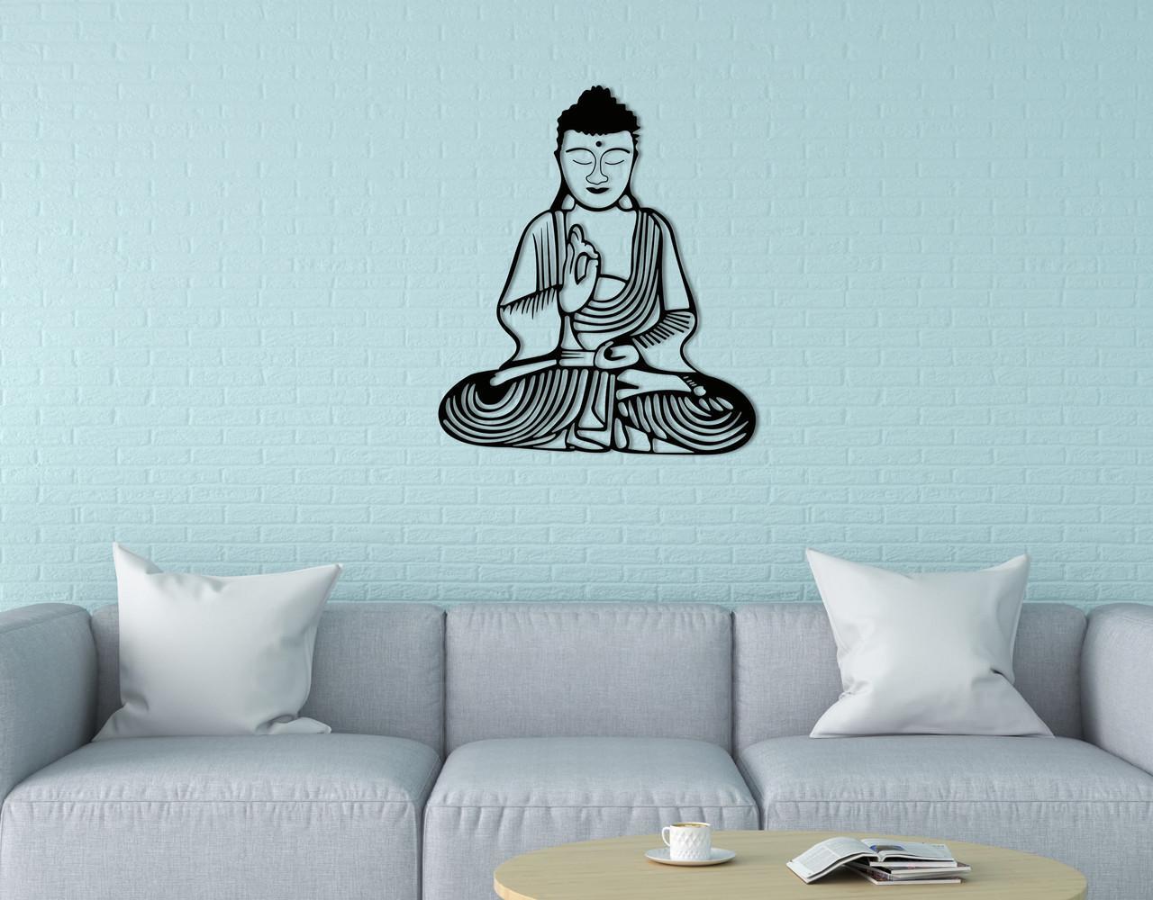 Декоративное панно на стену Upwood Decor Yogi 40,6х35 см Black (1580027636)