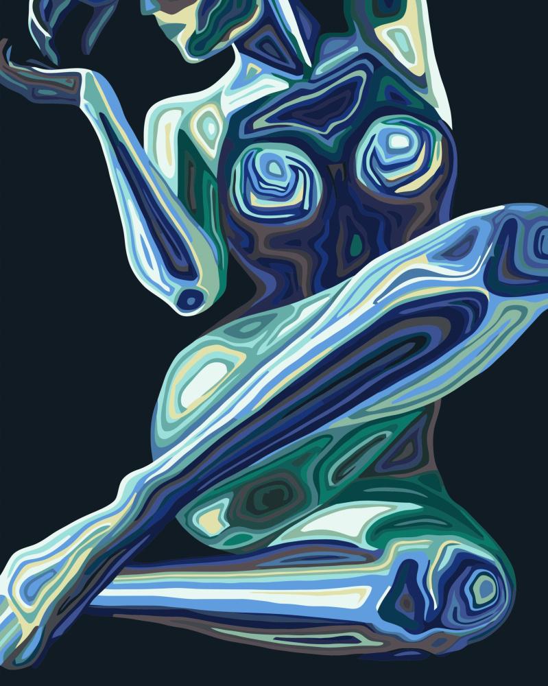 Картина по номерам Strateg Девушка в абстракции 40x50 см (VA-3417)