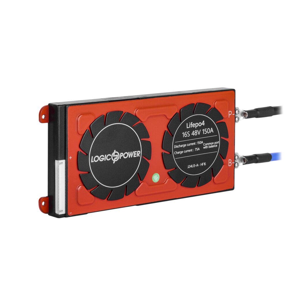 BMS-плата розумна LogicPower 16S для LifePO4 автоматичне балансування Dis 150A/Ch 75A 48V (28810163) - фото 2