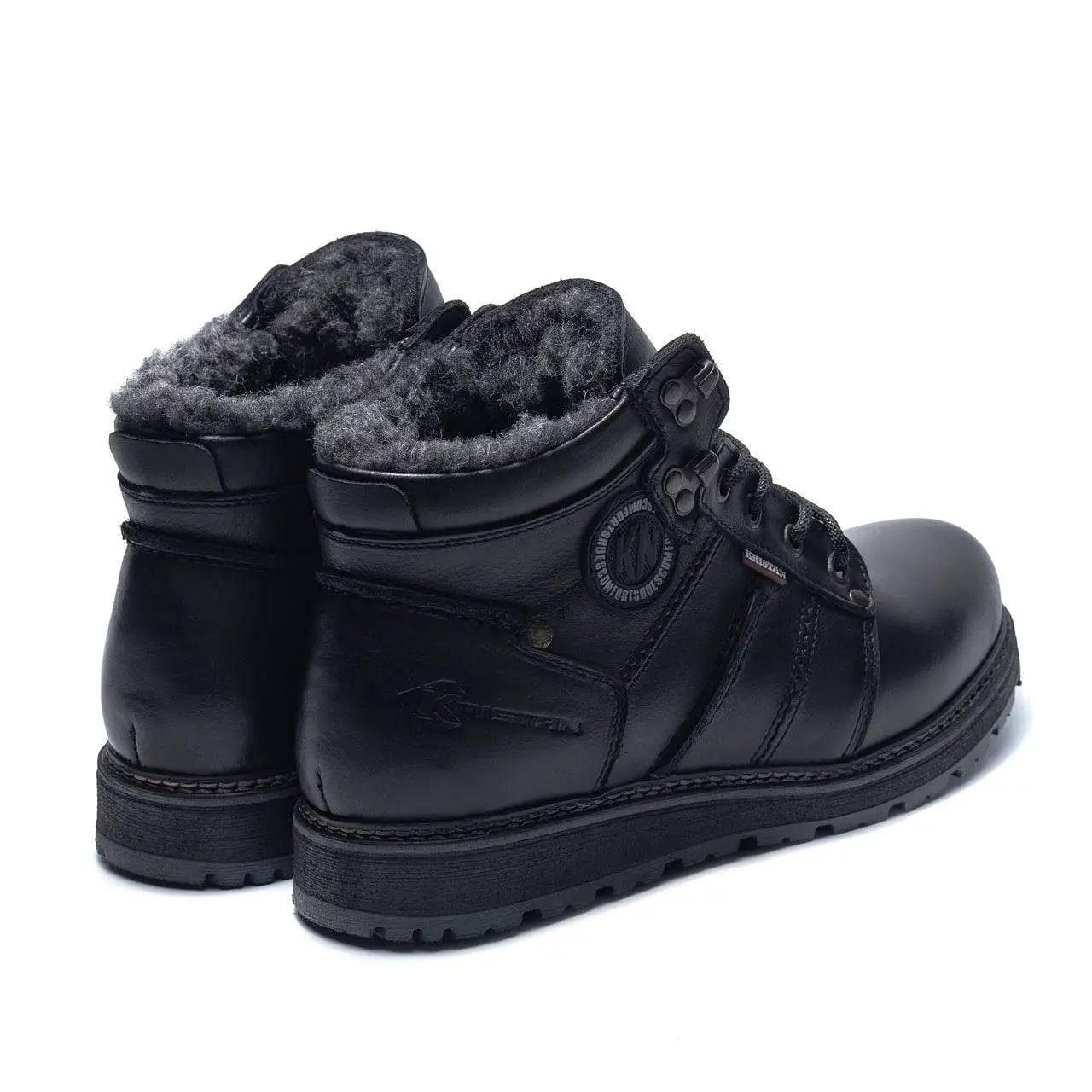 Черевики чоловічі зимові на натуральному хутрі KrisTan City Traffic р. 45 30 см Чорний (28265587) - фото 4 Черевики чоловічі зимові на натуральному хутрі KrisTan City Traffic р. 45 30 см Чорний (28265587) - фото 4