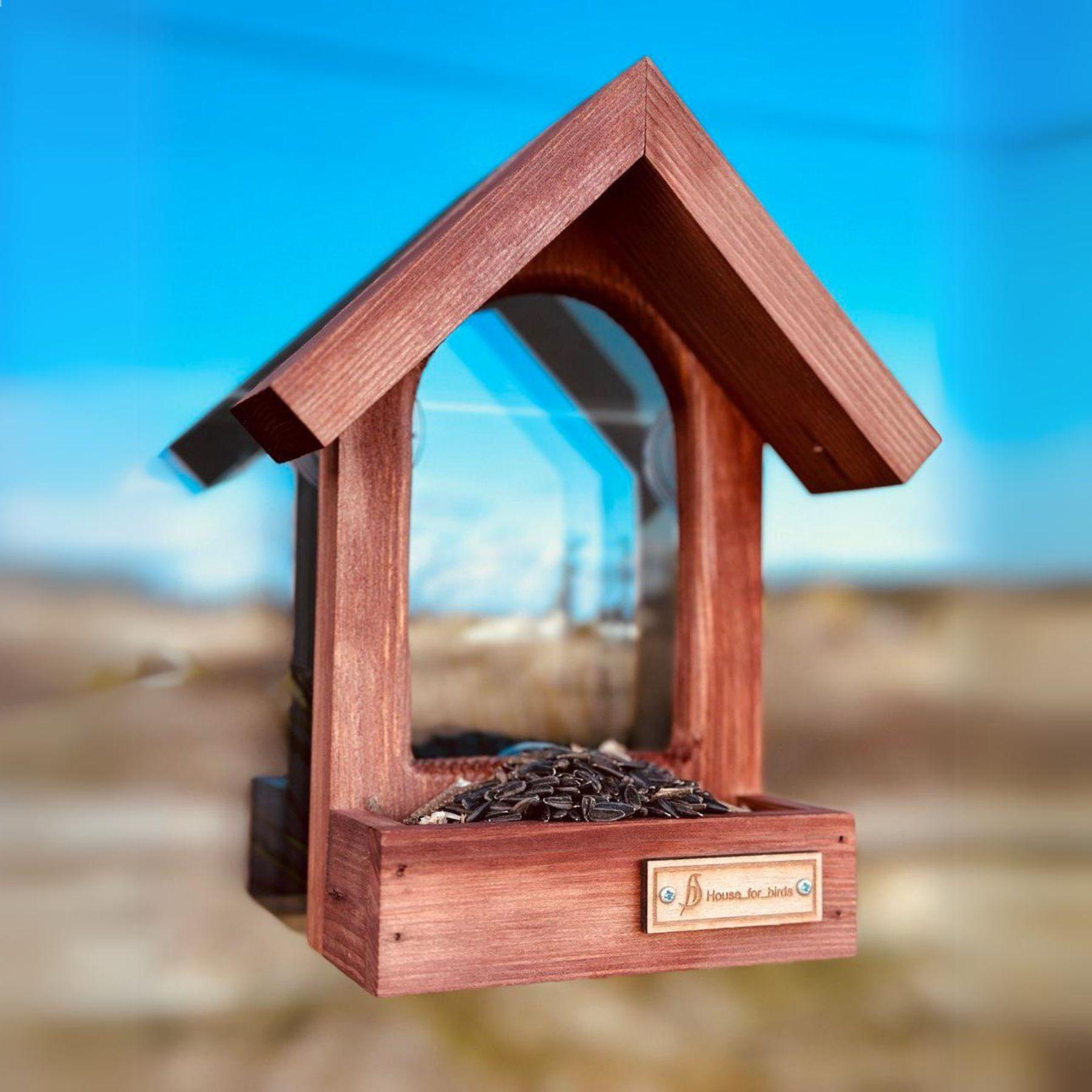 Кормушка для птиц на окно House for birds Балкон Венге - фото 1 Кормушка для птиц на окно House for birds Балкон Венге - фото 1