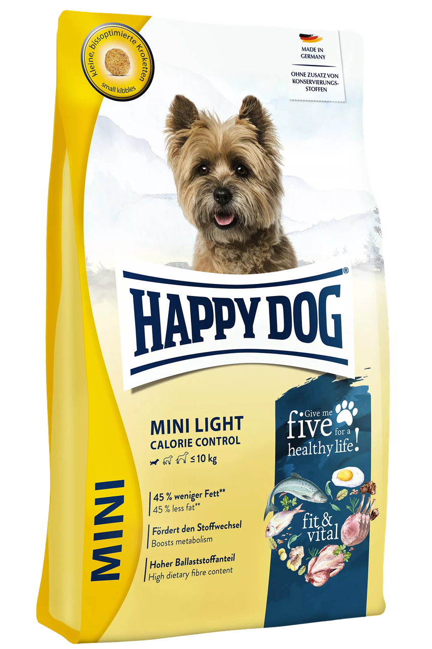 Корм сухой Happy Dog fit & vital Mini Light 4 кг для собак мелких пород весом до 10 кг (61206)