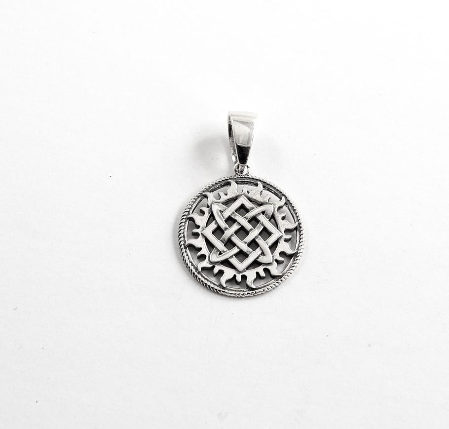 Кулон оберег Maxi Silver 9588 Звезда строя богородицы в солнечном кругу (89588)