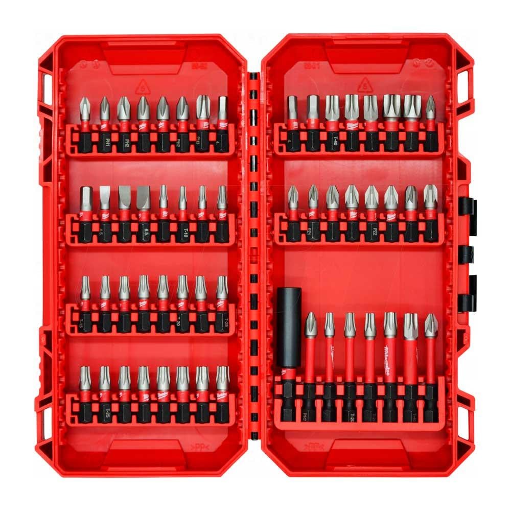 Биты в кейсе Milwaukee Shockwave наконечник WEAR GUARD TIP 56 шт. (4932492006)