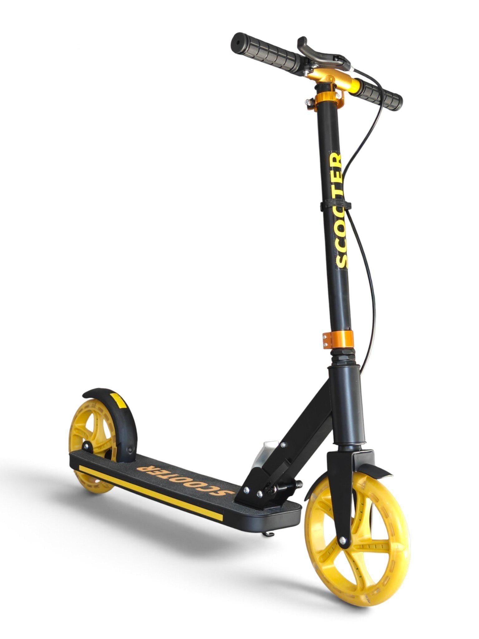 Самокат детский Scooter Gum NN988 двухколесный складной от 5 лет до 100 кг. Черный (NN988-2rs)