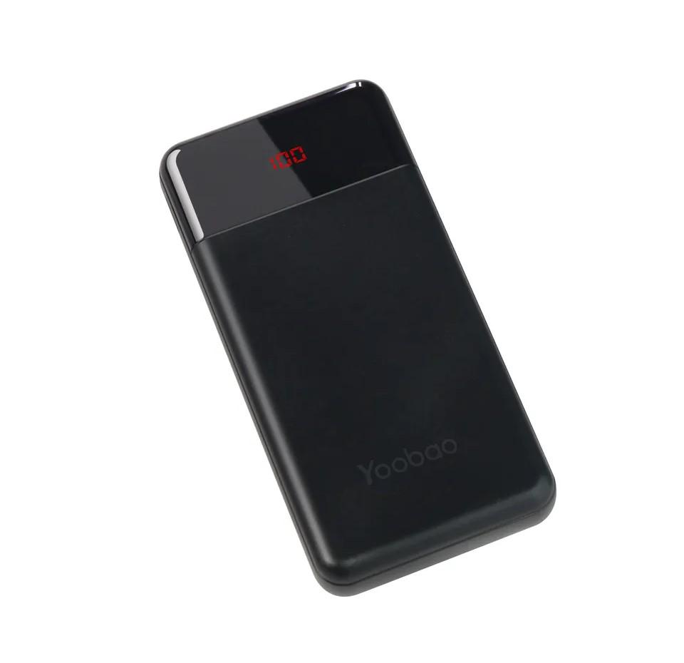 Повербанк Yoobao 30000 mAh 2USB/1Type-C Lightning MicroUsb 30W Чорний - фото 1