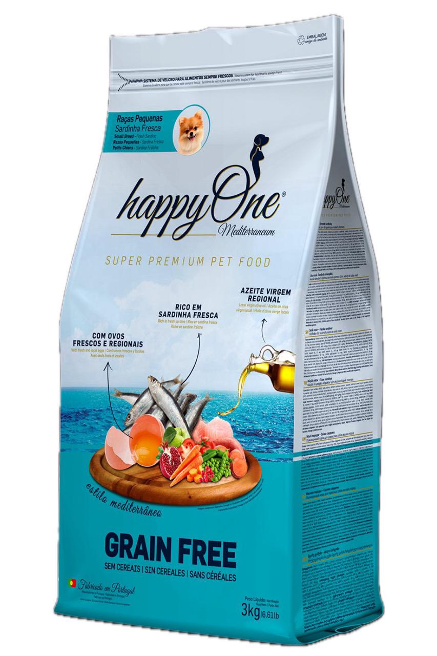 Корм сухой HappyOne Mediterraneum Small Breeds Fresh Sardine с сардиной для взрослых собак малых пород 3 кг