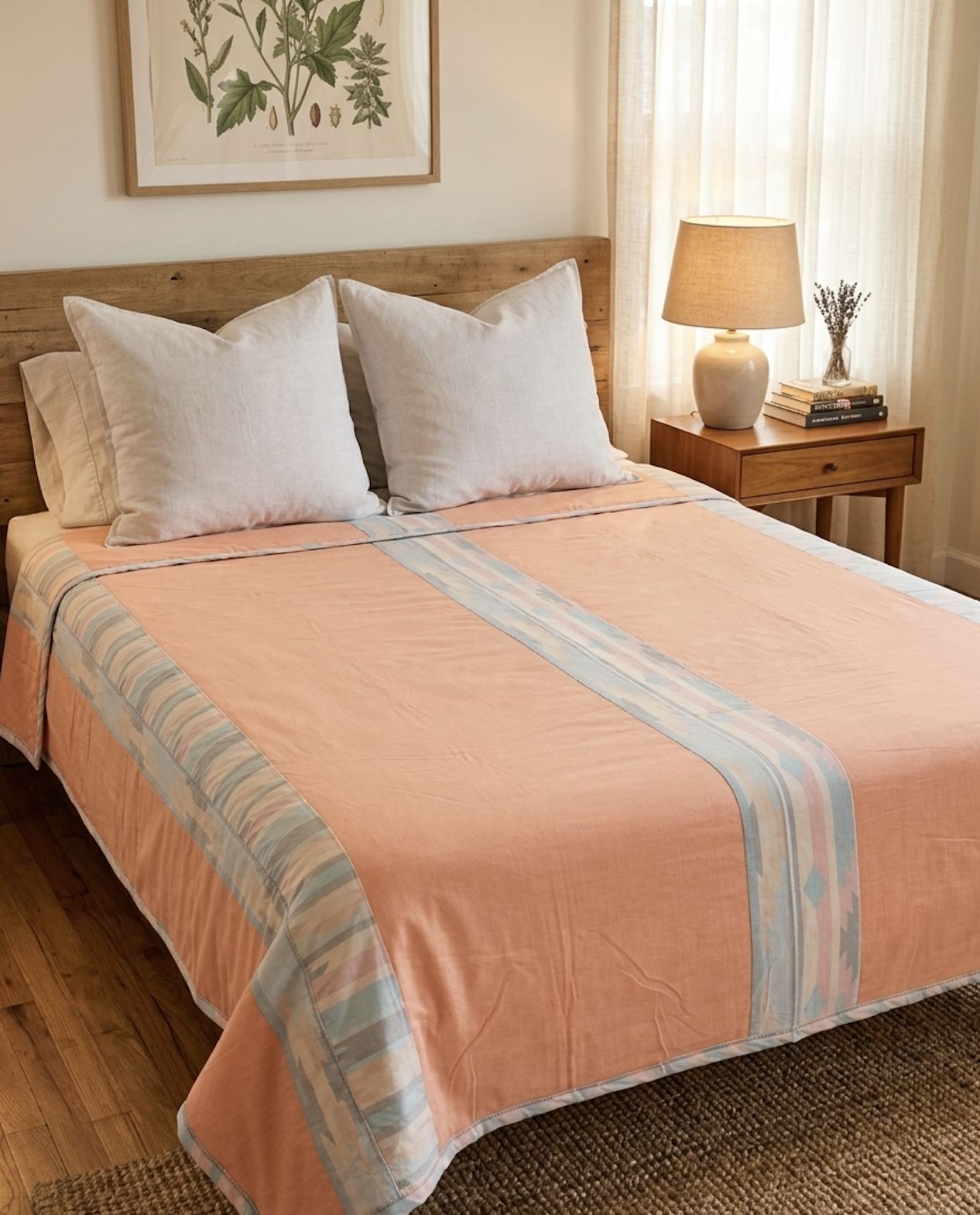 Покрывало пэчворк ручной работы 150х200 см (10626)