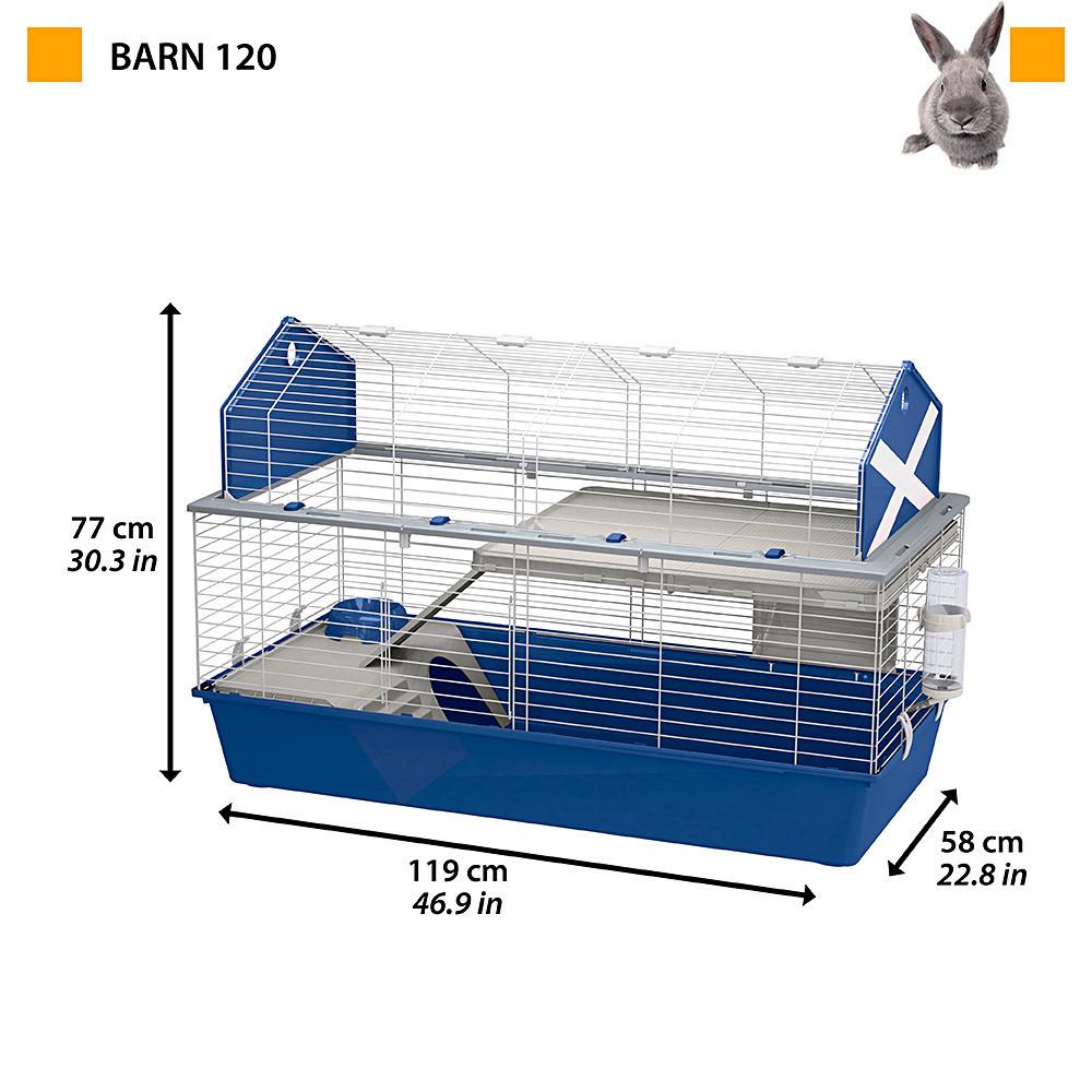 Клетка для кроликов и грызунов Ferplast Barn 120 119х58х77 см Серый (57069021) - фото 10