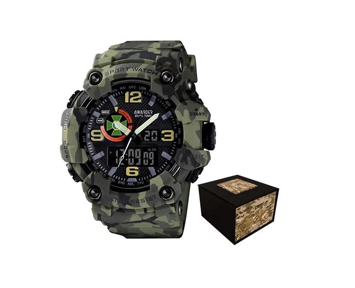 Наручные часы Awarder 002CMGRDPS ДПС с коробкой Зеленый камуфляж Наручные часы Awarder 002CMGRDPS ДПС с коробкой Зеленый камуфляж