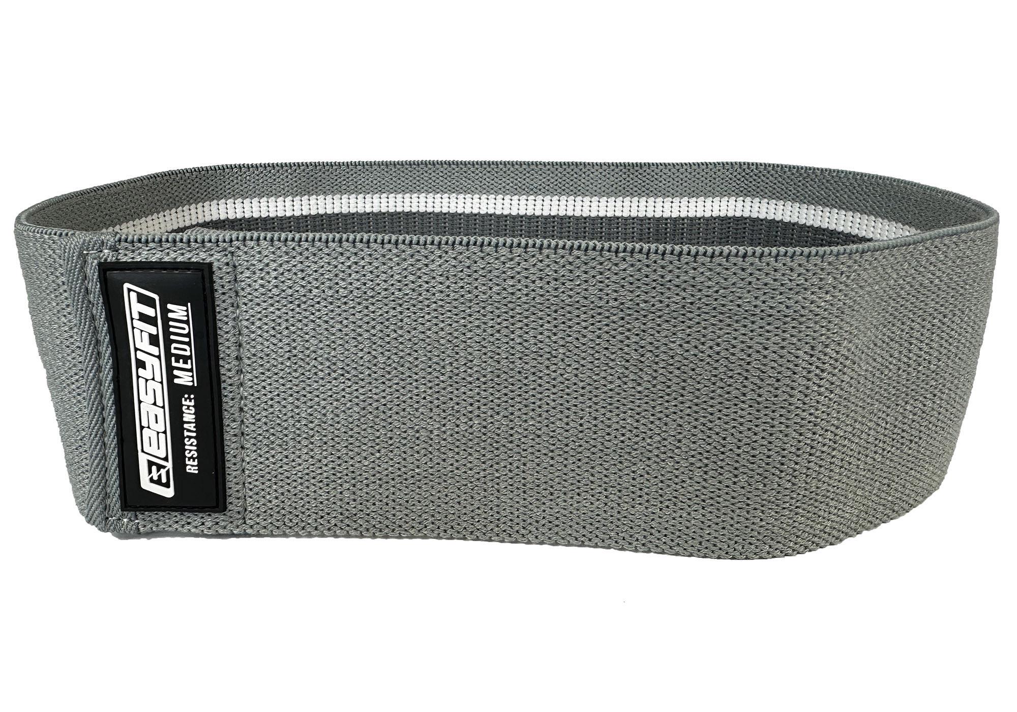Резинка для фитнеса EasyFit Medium тканевая 38 см Серый (EF-1820-M) - фото 2