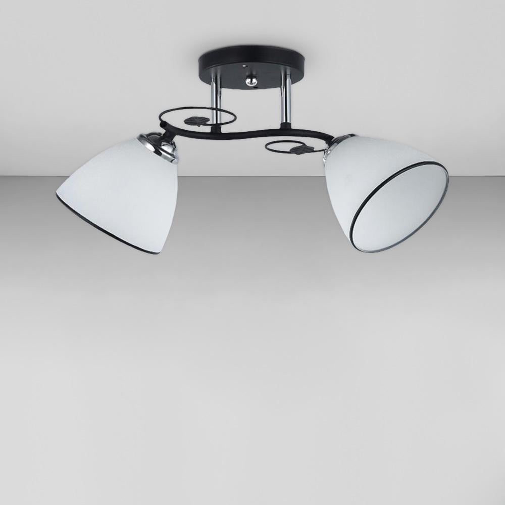 Люстра потолочная Light House SC-18666/2 CR/BK 450х180х240 мм Черный/Хром/Белый
