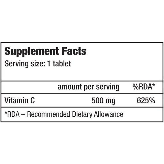 Вітамін C для спорту BioTechUSA Vitamin C 500 120 Tabs - фото 3