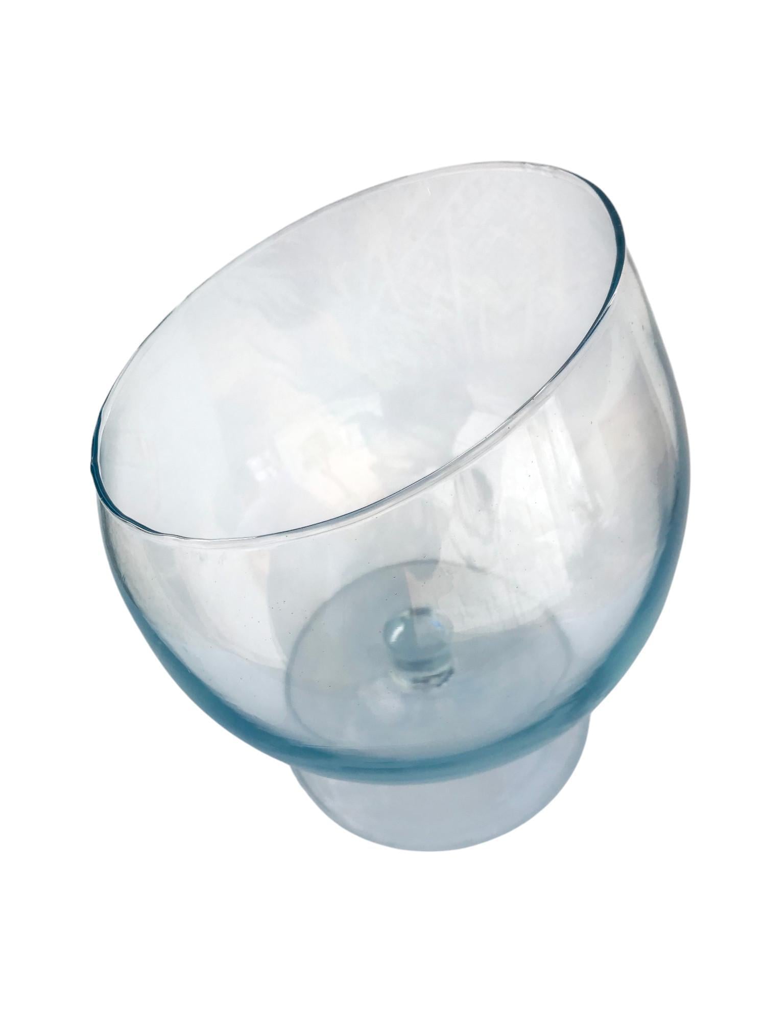 Ваза стекло в форме коньячницы со скошенным верхом 2 л