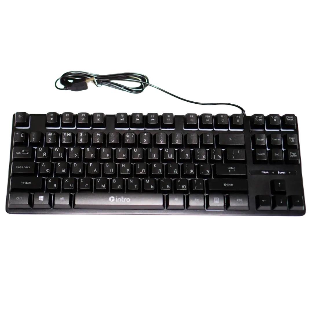 Клавіатура провідна Rias DX750 з RGB підсвічуванням USB Black (3_04474) - фото 4