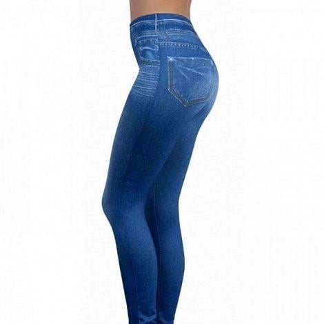 Джеггинсы утепленные Slim'n Lift Caresse Jeans S/M Синий (KG-4045) - фото 3