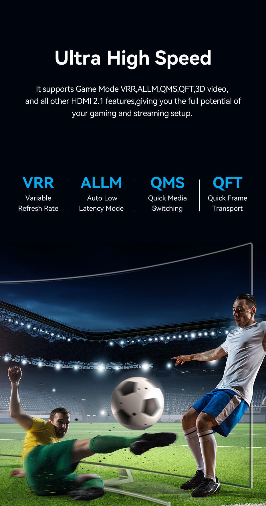 Кабель Vention Micro HDMI на HDMI HDMI 2.1 8K 60Hz 48Gbps Dynamic HDR eARC плетений 1 м Зелений (AGKGF) - фото 5 Кабель Vention Micro HDMI на HDMI HDMI 2.1 8K 60Hz 48Gbps Dynamic HDR eARC плетений 1 м Зелений (AGKGF) - фото 5