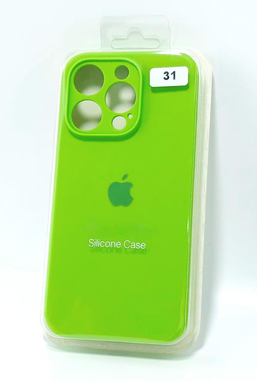 Чехол для телефона iPhone 15ProMax Silicone Case FULL Camera №31 lime green