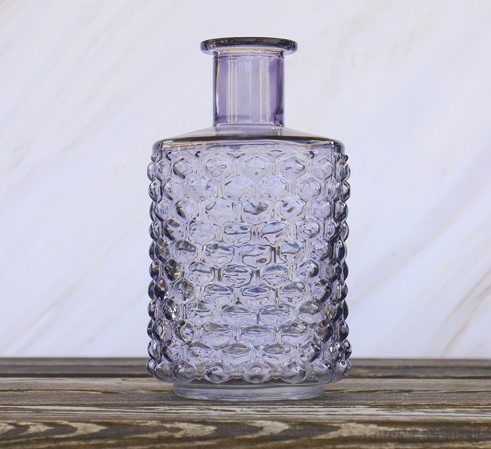 Ваза стеклянная Гранд Презент Леони 21х12 см Сиреневый (1004893-2)