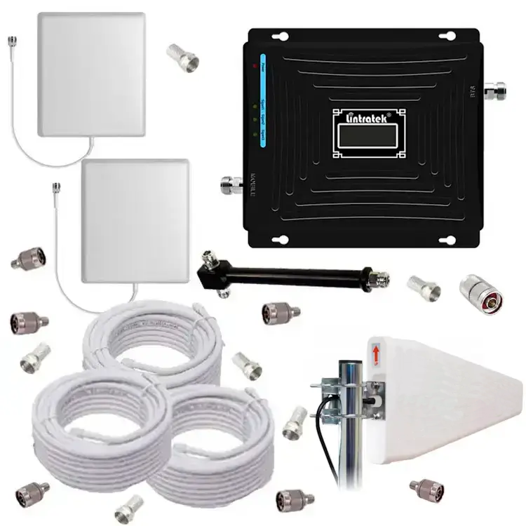 Комплект для зв'язку та інтернету репітер Lintratek KW19L всечастотна антена та внутрішні антени 2 шт. (31041225)
