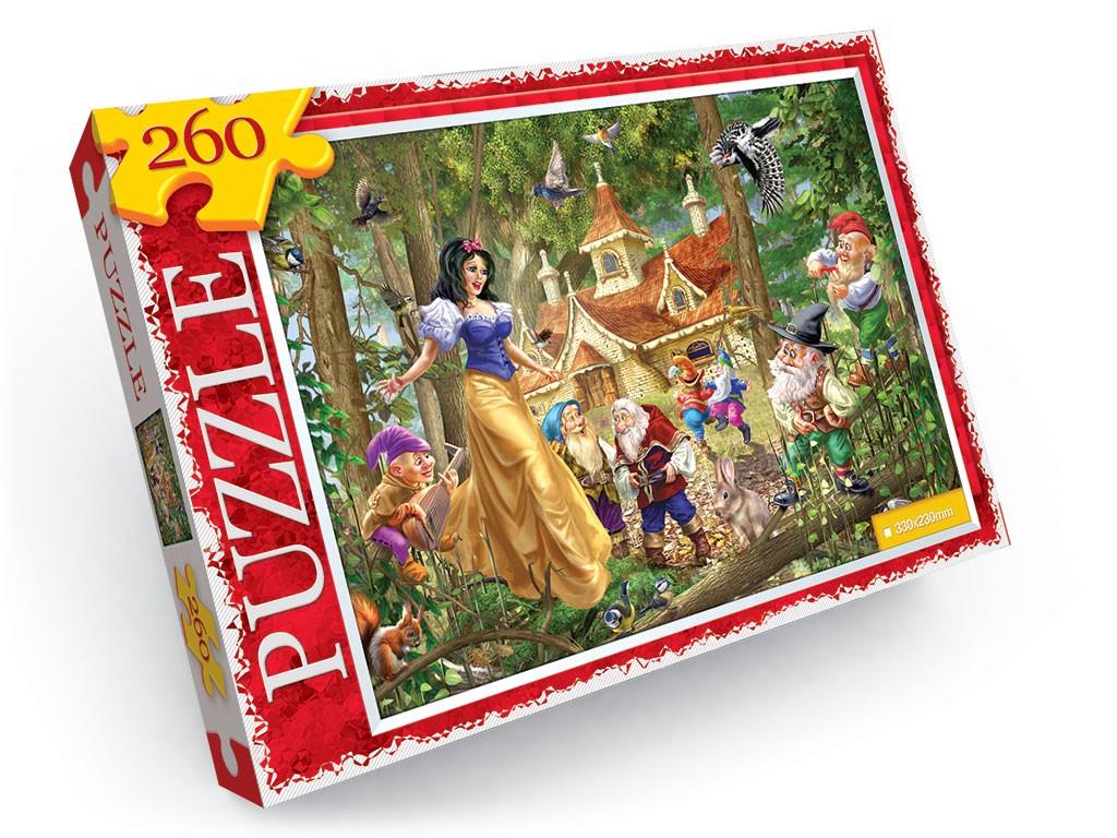 Пазлы детские Белоснежка и семь гномов 330х230 мм 260 эл. Пазлы детские Белоснежка и семь гномов 330х230 мм 260 эл.