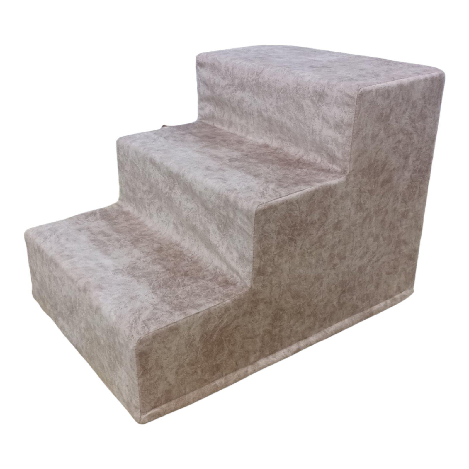 Лесенка для собак ткань велюр 36х35х50 см Бежевый - фото 1 Лесенка для собак ткань велюр 36х35х50 см Бежевый - фото 1