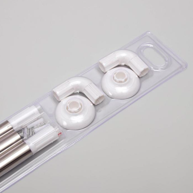 Карниз для ванной комнаты 3 трубы Хромированный (8 Vin Kha) - фото 7 Карниз для ванной комнаты 3 трубы Хромированный (8 Vin Kha) - фото 7