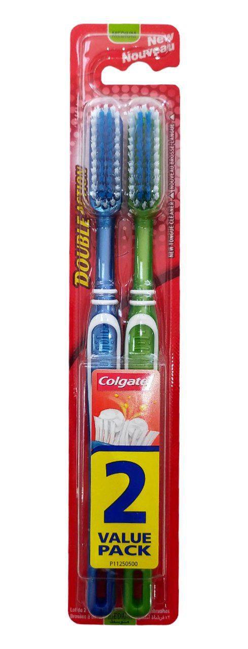 Зубна щітка Colgate Double Action Medium 2 шт. (7180) - фото 1