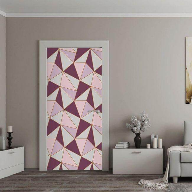 Наклейка интерьерная на двери Sticker Wall SW-00000919 Треугольники 104х210 см