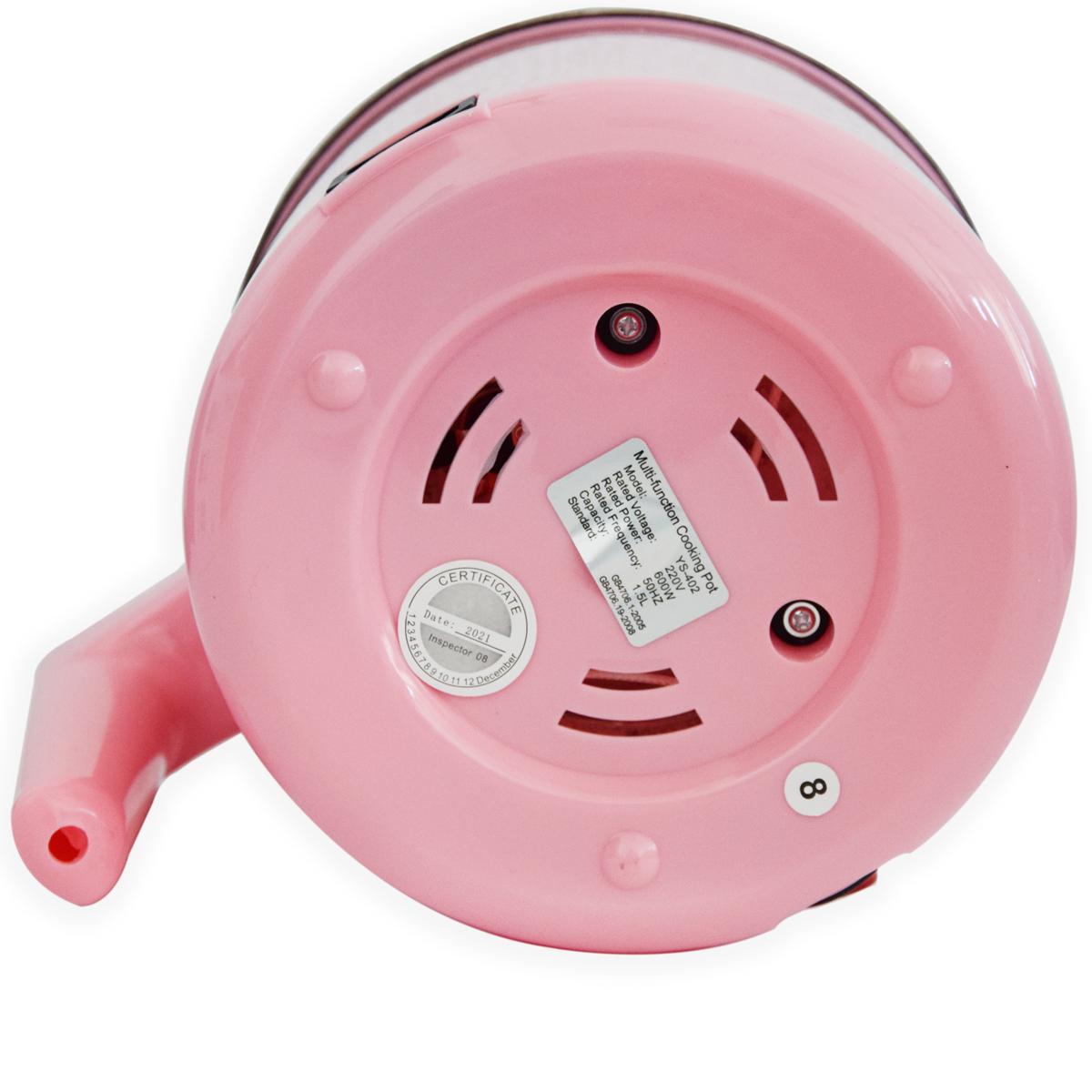 Электрокастрюля для путешествий Cooking Pot YS-402 1,5 л 600 W Розовый (1009574-Pink) - фото 5