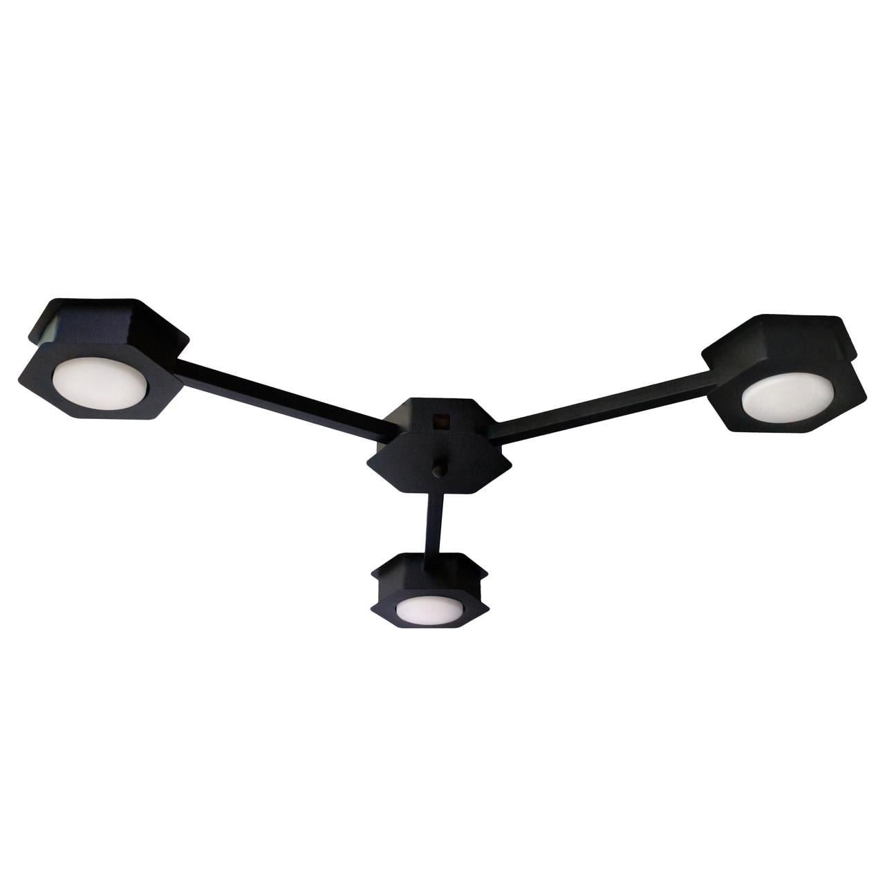 Люстра MSK ELECTRIC Space на три плафона под лампы GX53 (NL 13040-3 BK)