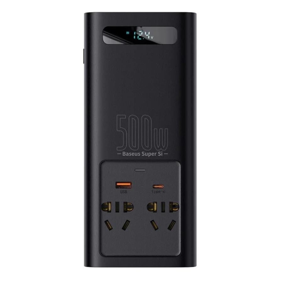 Інвертор автомобільний BASEUS Super Si Power Inverter 500W CN/EU 220V Black (CGNB000101) - фото 2 Інвертор автомобільний BASEUS Super Si Power Inverter 500W CN/EU 220V Black (CGNB000101) - фото 2