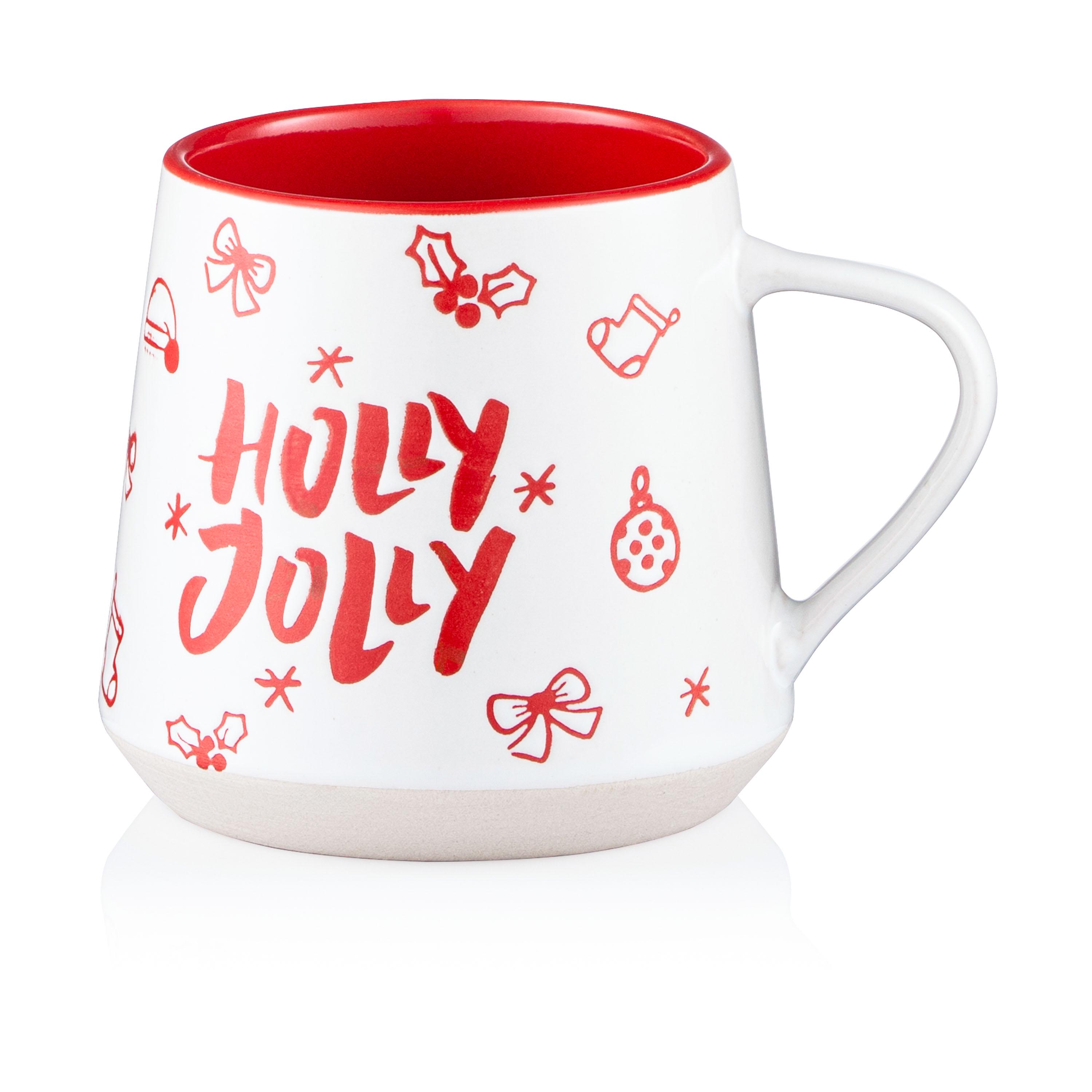 Чашка керамическая Ardesto Рождество Новый год 350 мл Белый (AR3093)