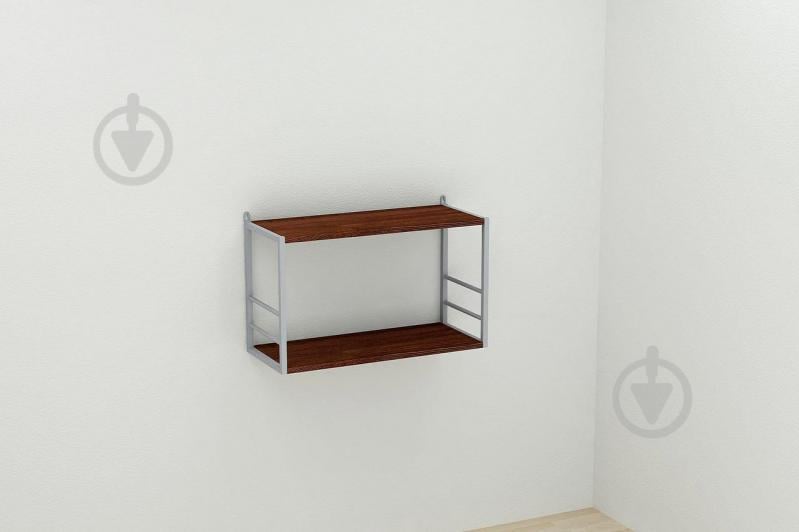 Книжная полка универсальная Ferrum-decor Стим 1 38x63x26 серый ДСП Венге 16мм (XK00036)