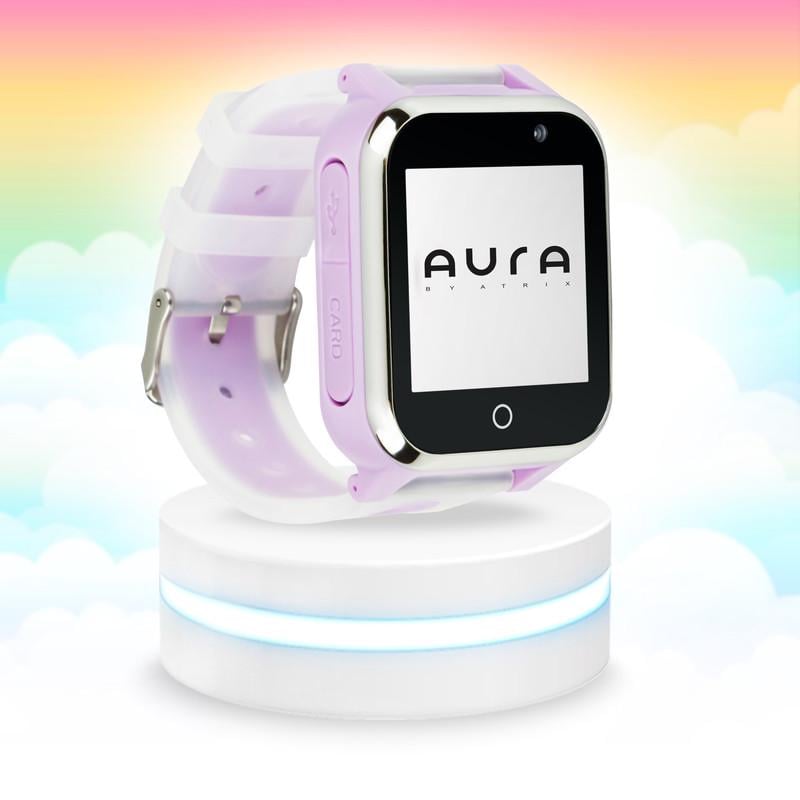 Смарт-часы детские AURA A100 Tracker/Wi-fi Purple - фото 3