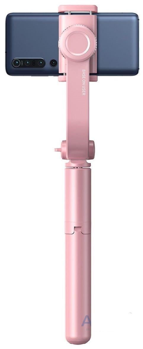 Монопод-трипод Baseus Lovely Uniaxial Bluetooth Folding Stand Selfie Stabilizer SULH-04 Pink - фото 2