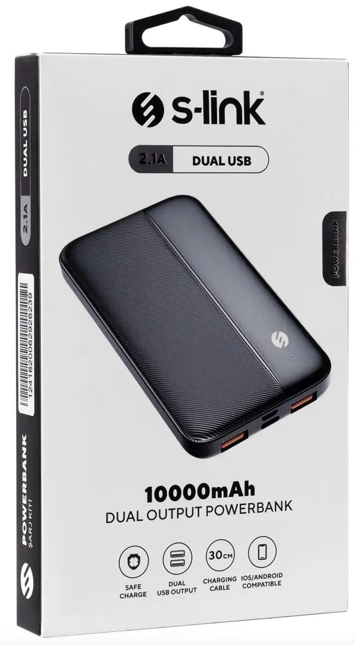 Повербанк S-Link IP-G10N 10000 mAh Dual USB Чорний