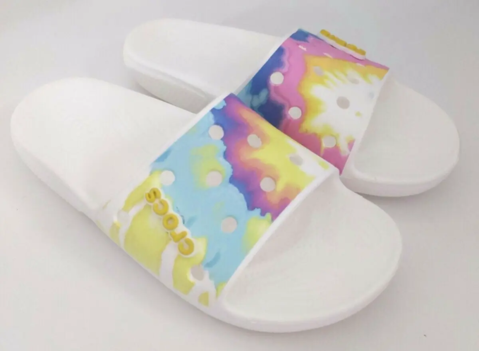 Шльопанці жіночі утеплені Crocs Classic Tie-Dye Slide р. 43-44 Білий (5285) - фото 14 Шльопанці жіночі утеплені Crocs Classic Tie-Dye Slide р. 43-44 Білий (5285) - фото 14