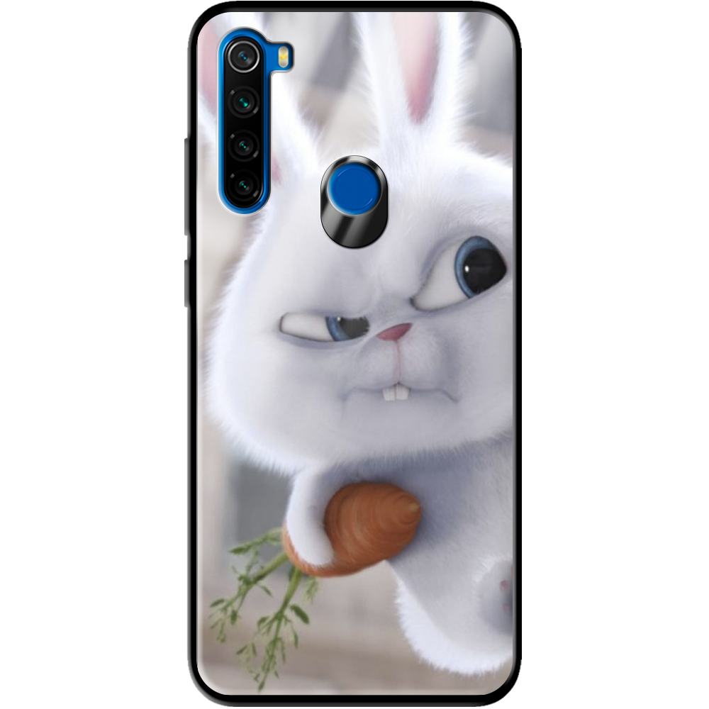 Чехол Boxface Xiaomi Redmi Note 8T Rabbit Snowball Черный силикон со стеклом (38532-up1116-39410)
