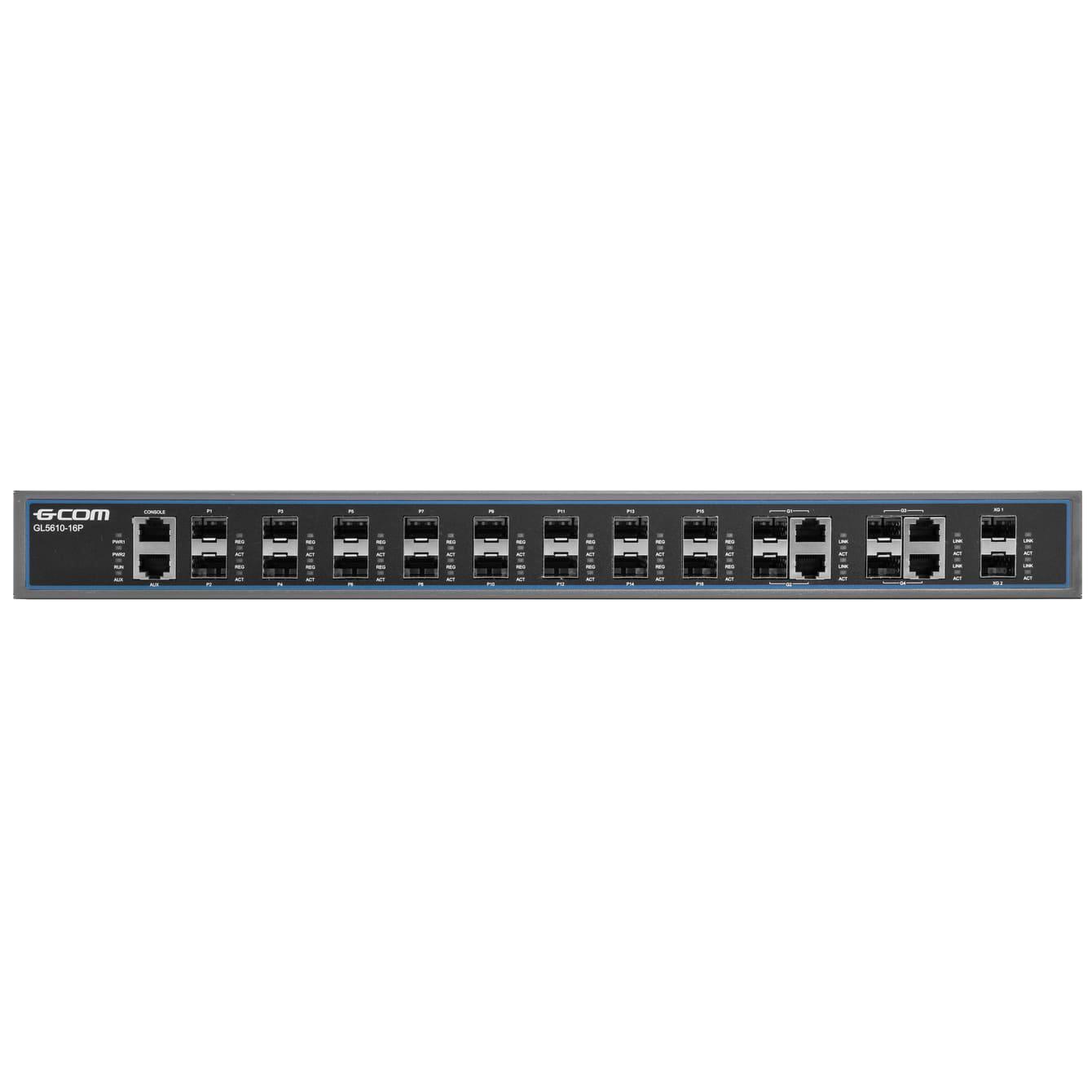 Термінал оптичної лінії GCOM OLT GPON GL5610-16P 16 downlink 1000M PON порти 16 uplink GE портів Чорний (22132559) - фото 2