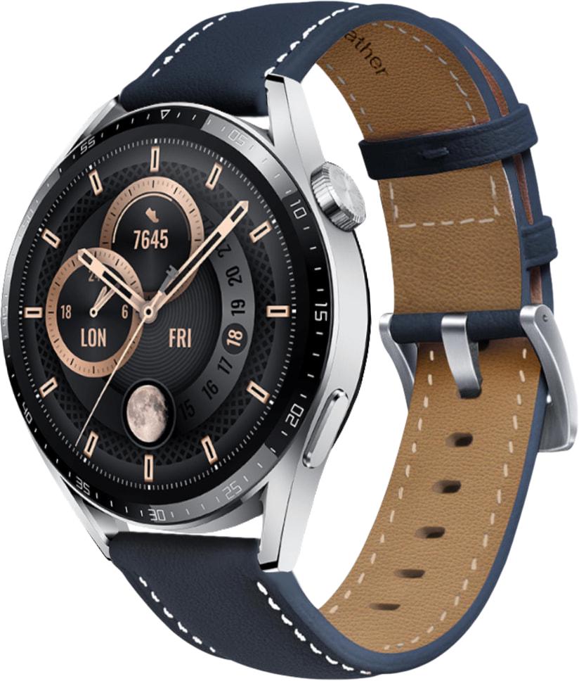 Ремешок кожаный Folsa для Huawei Watch GT3 46 мм Dark Blue (31548-5D)