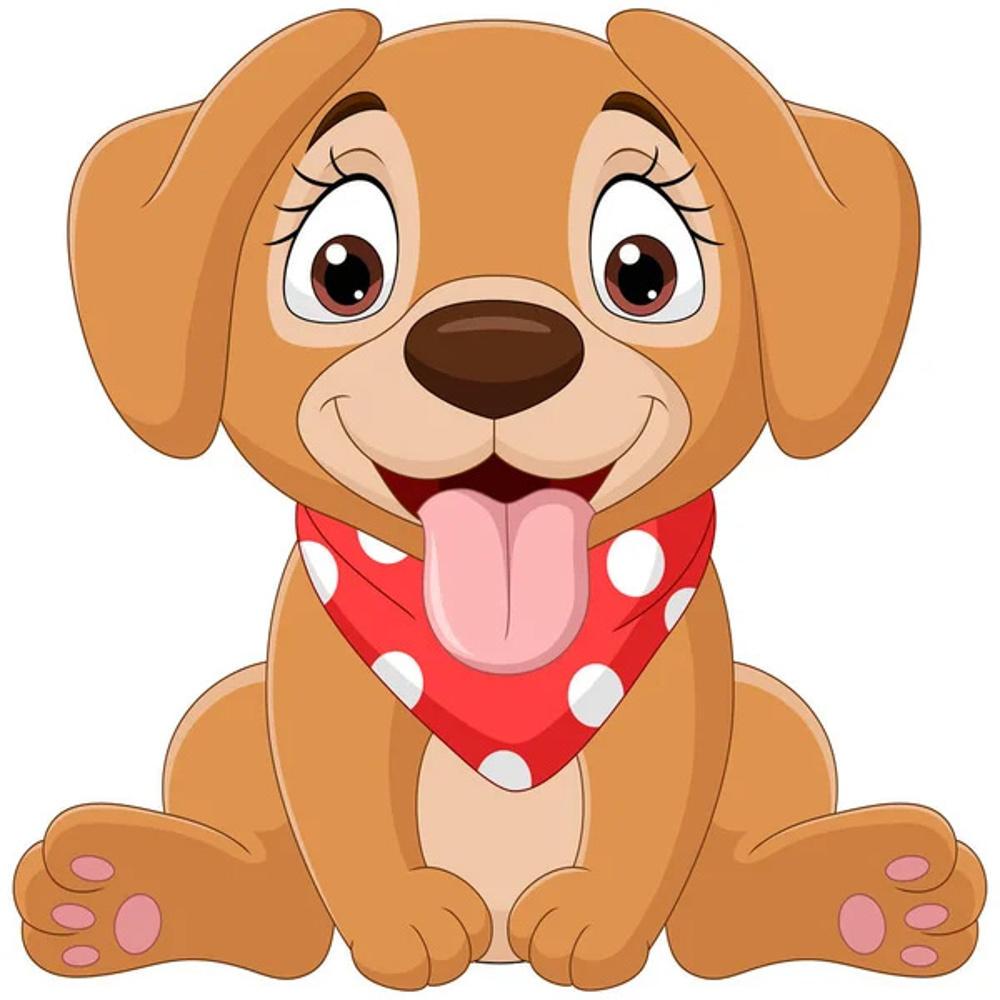 Картина по номерам Strateg Премиум Веселый щенок с лаком и с уровнем 30х30 см (ES202)