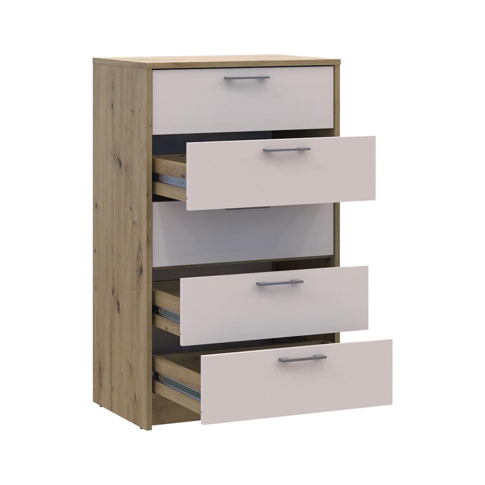 Комод Doros Ронді DRS-011784 5 ящиків 60х40х100 см Дуб Артизан/Кашемір (41516189) - фото 4