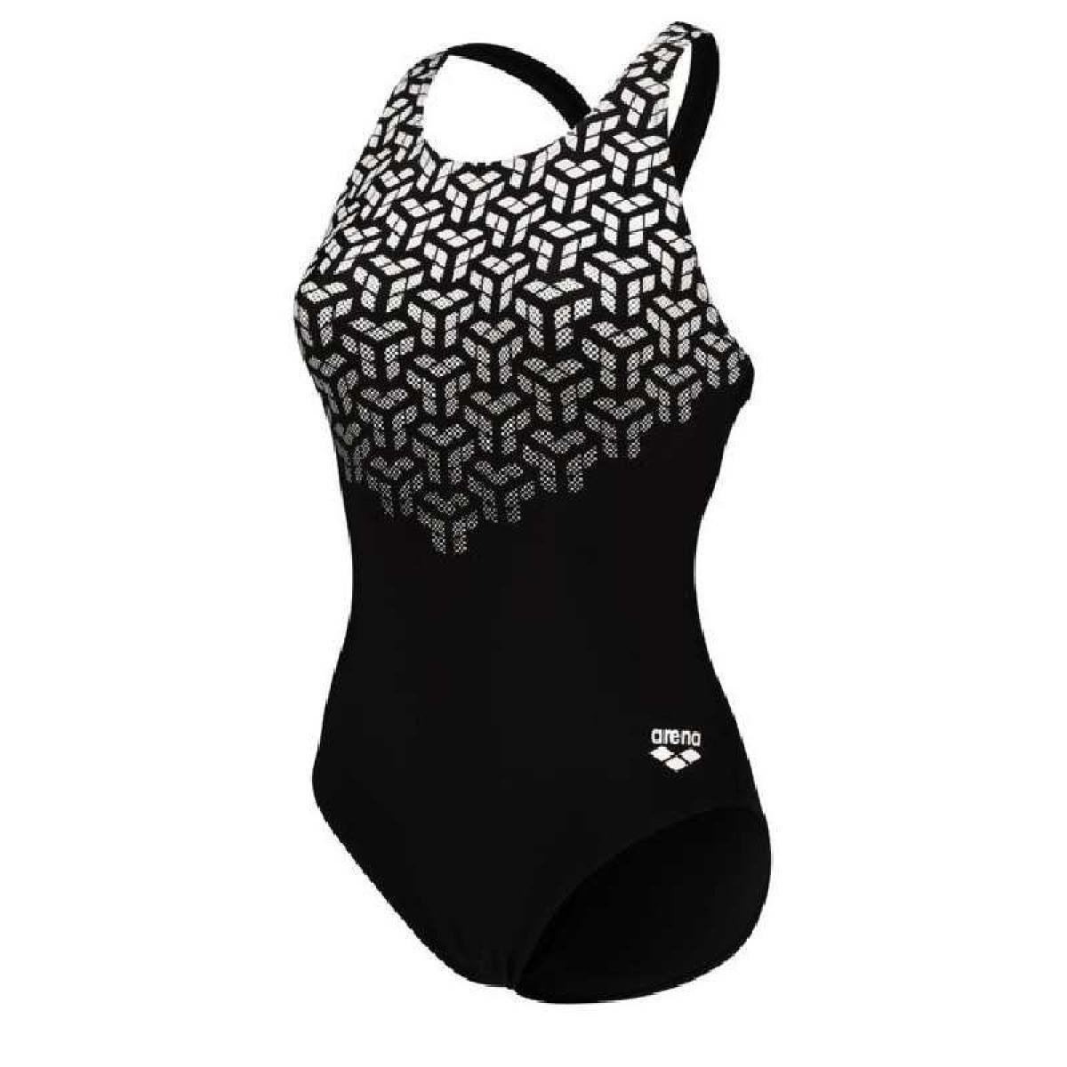 Купальник жіночий Arena KIKKO V SWIMSUIT V BACK GRAPHI р. 38 Чорний (006650-510 38)